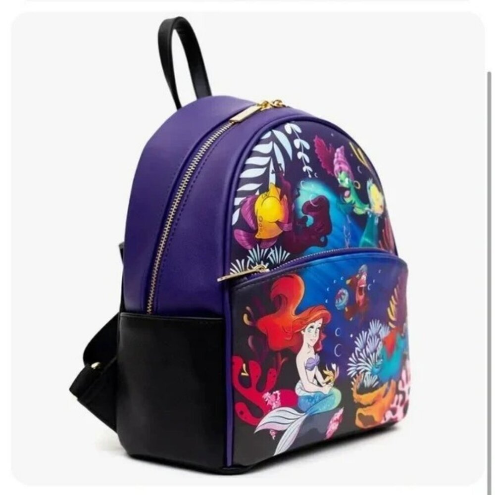 Disney Danielle Nicole Little Mermaid Under the Sea Mini Backpack Ariel NWT​ - Picture 2 of 5